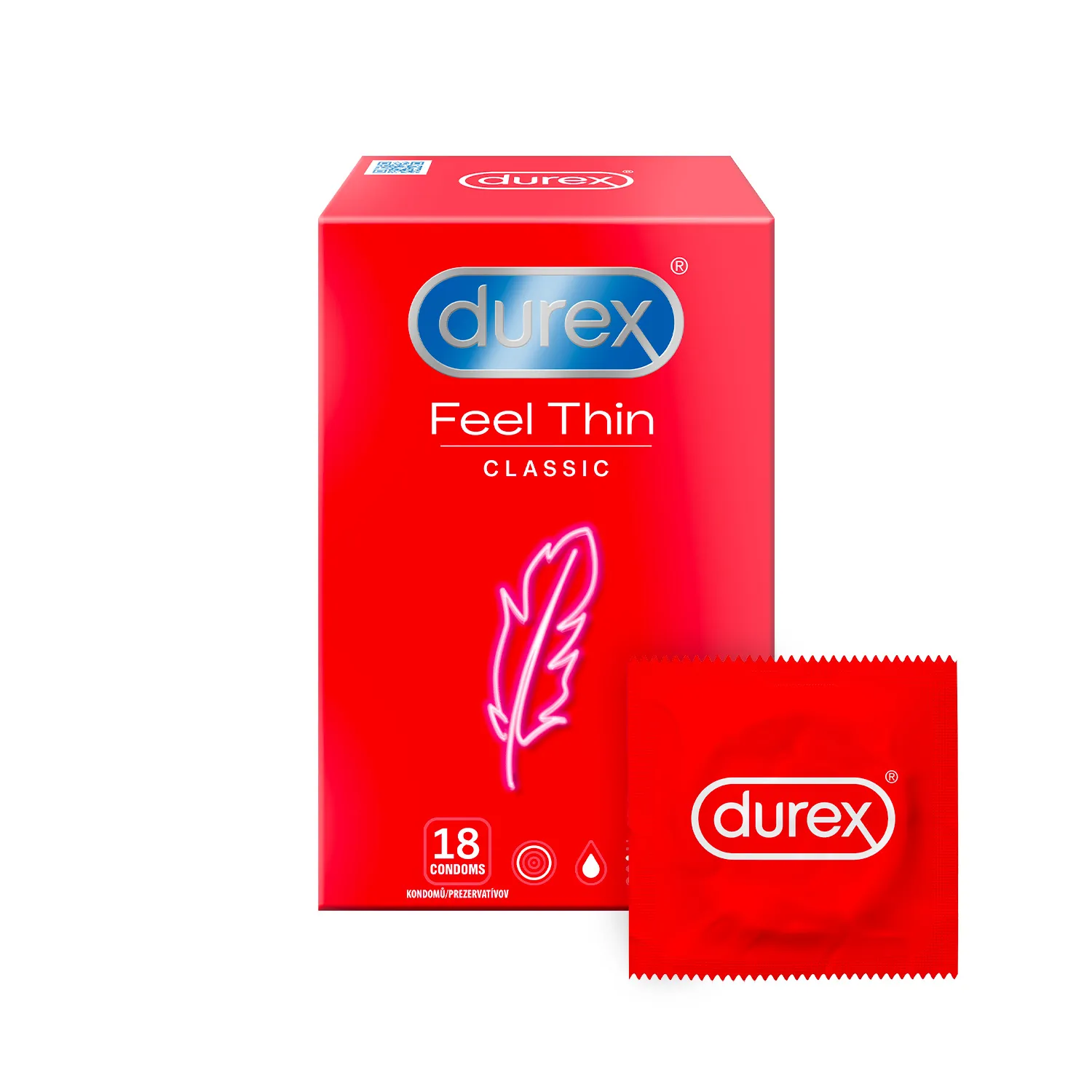 DUREX Feel Thin Classic 18 ks 1× 18 ks, kondómy