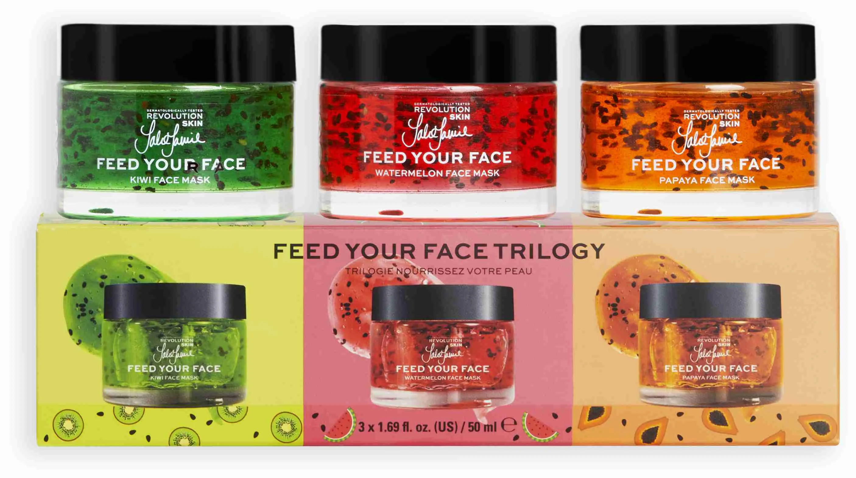 Revolution Skincare, X Jake Jamie Fruity Mask Trio 1×1 set, darčeková sada