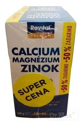 Revital VÁPNIK - HORČÍK - ZINOK + VITAMÍNY D3 a K1