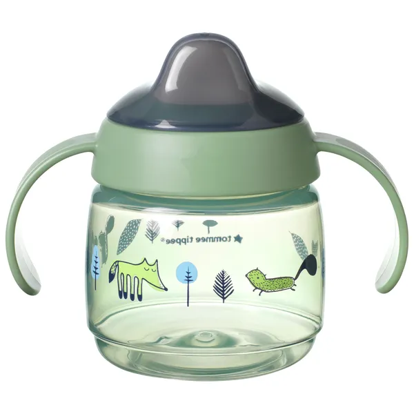 Tommee Tippee Superstar netečúci hrnček, 190 ml, 4m+, zelený 1×1 ks, netečúci hrnček