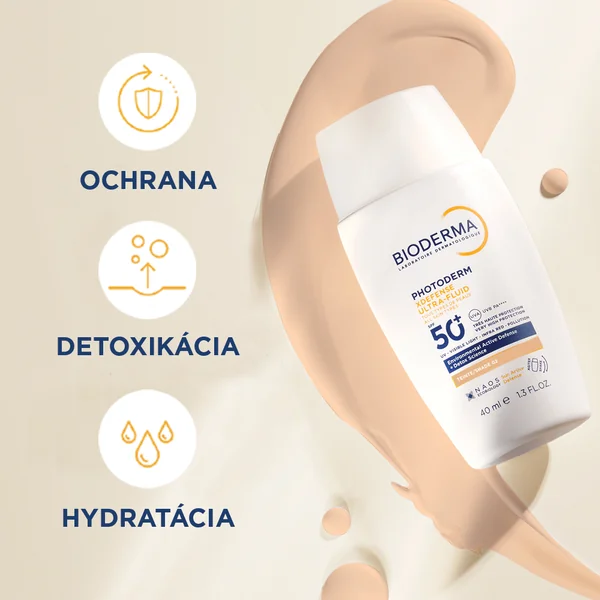 BIODERMA Photoderm XDefense tónovaná ultrafluidná ochrana SPF 50+ svetlá 1×40 ml, ultrafluidná ochrana na tvár