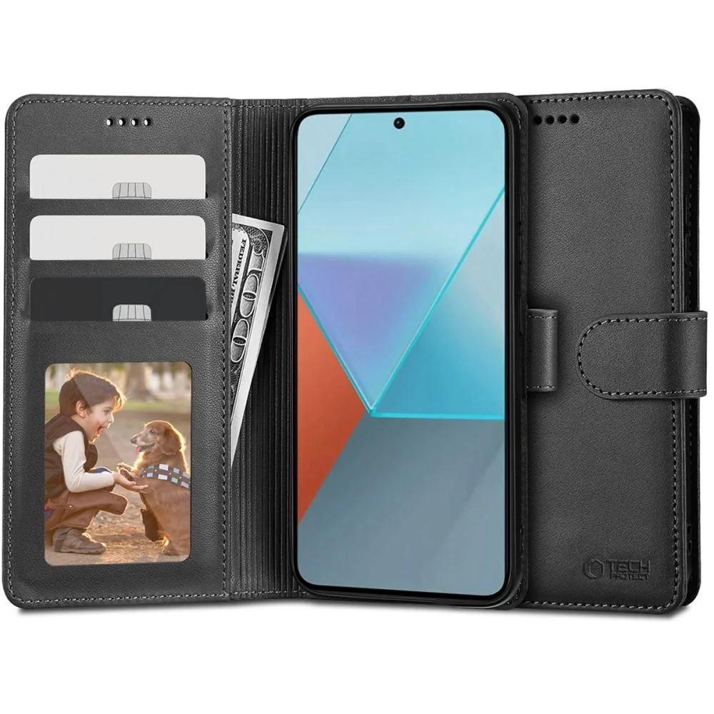 Tech-Protect Wallet knižkové puzdro na Xiaomi Redmi Note 13 4G čierne