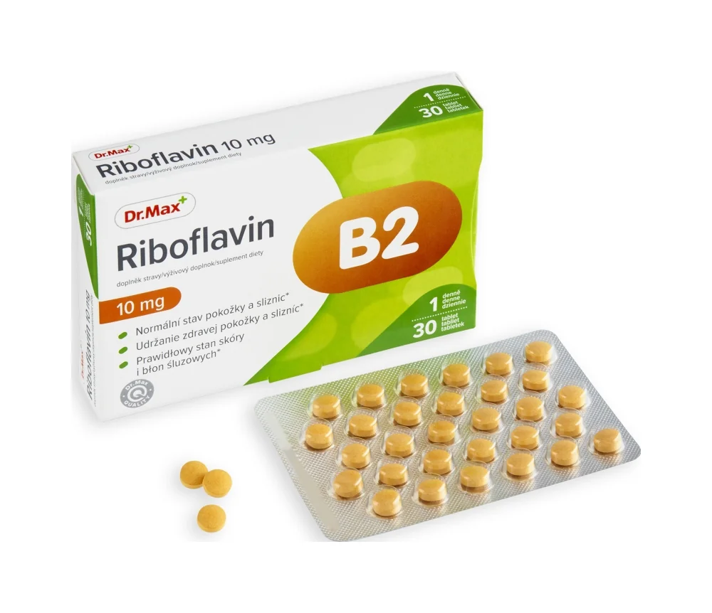 Dr. Max Riboflavín 10 mg 1×30 tbl, výživový doplnok