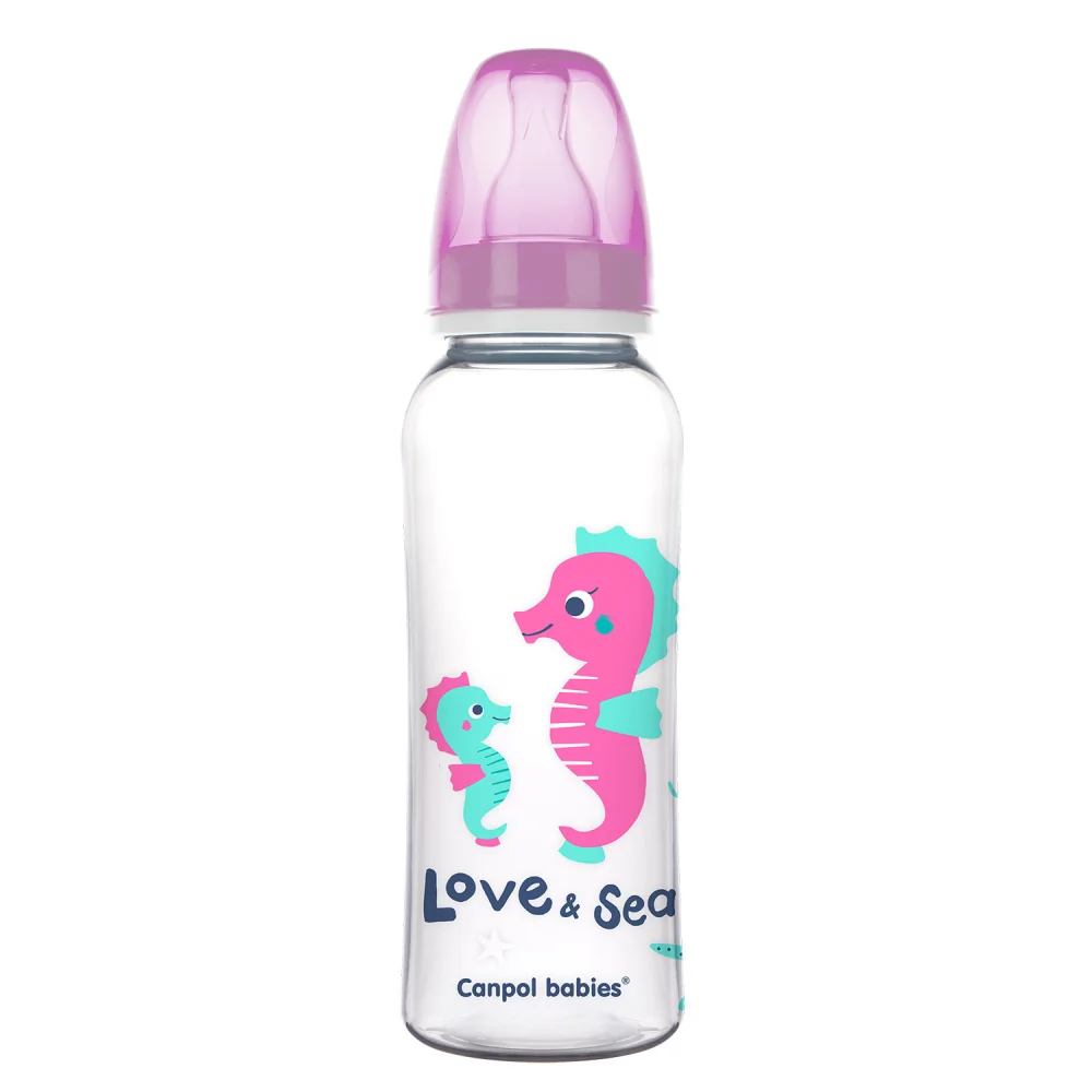 Love&Sea Dojčenská fľaša plast tvarovaná 1×1 ks, fľaška 250ml 12m+