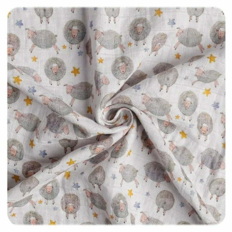 XKKO Organic Biobavlnená plienka 120x120, Dreamy Sheeps 1×1 ks