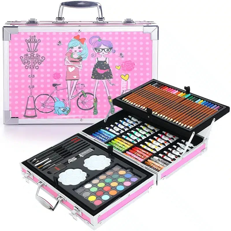 MG Art Suitcase Girl sada pre maľovanie v kufríku pre deti 145ks, ružo vá