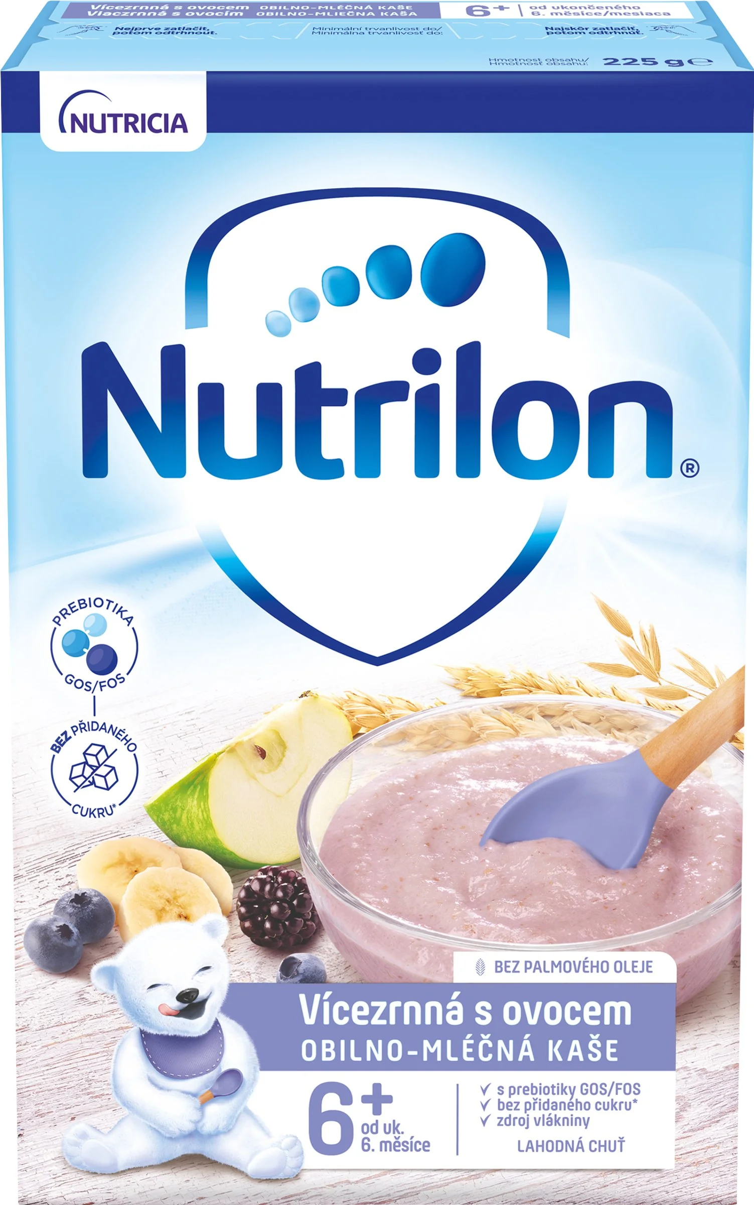 NUTRILON viaczrnná kaša s ovocím 225g