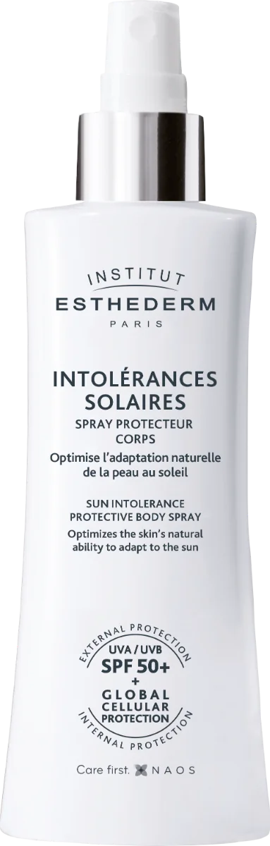 INSTITUT ESTHEDERM SUN INTOLERANCE Ochranné telové mlieko pre pleť netolerujúcu slnko SPF 50+ 150 ml 1×1 ks, sprej