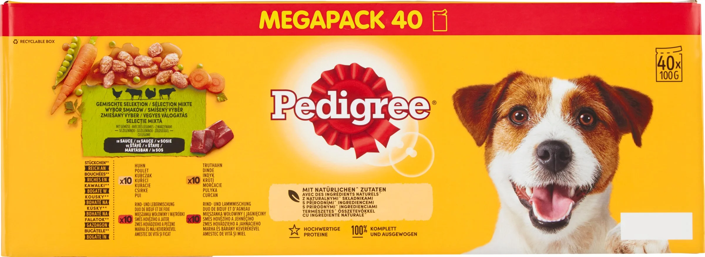 PEDIGREE Kapsička mixovaný výber so zeleninou v šťave, 40pack