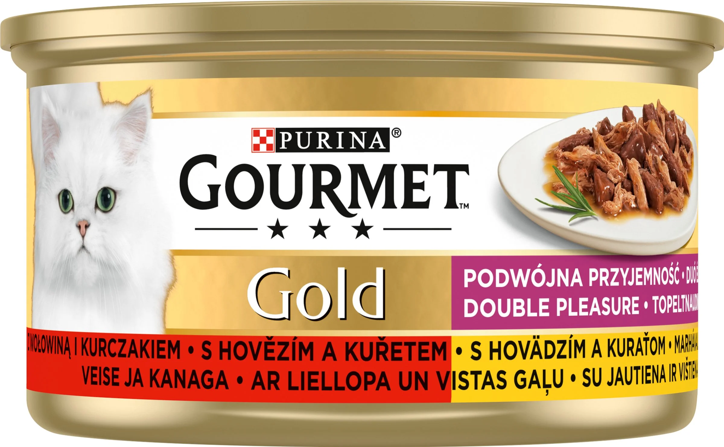 GOURMET GOLD Duo 24x85g Hovädzie a Kura