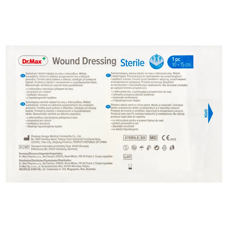 Dr. Max Wound Dressings Sterile 1×1 ks, 10×15 cm