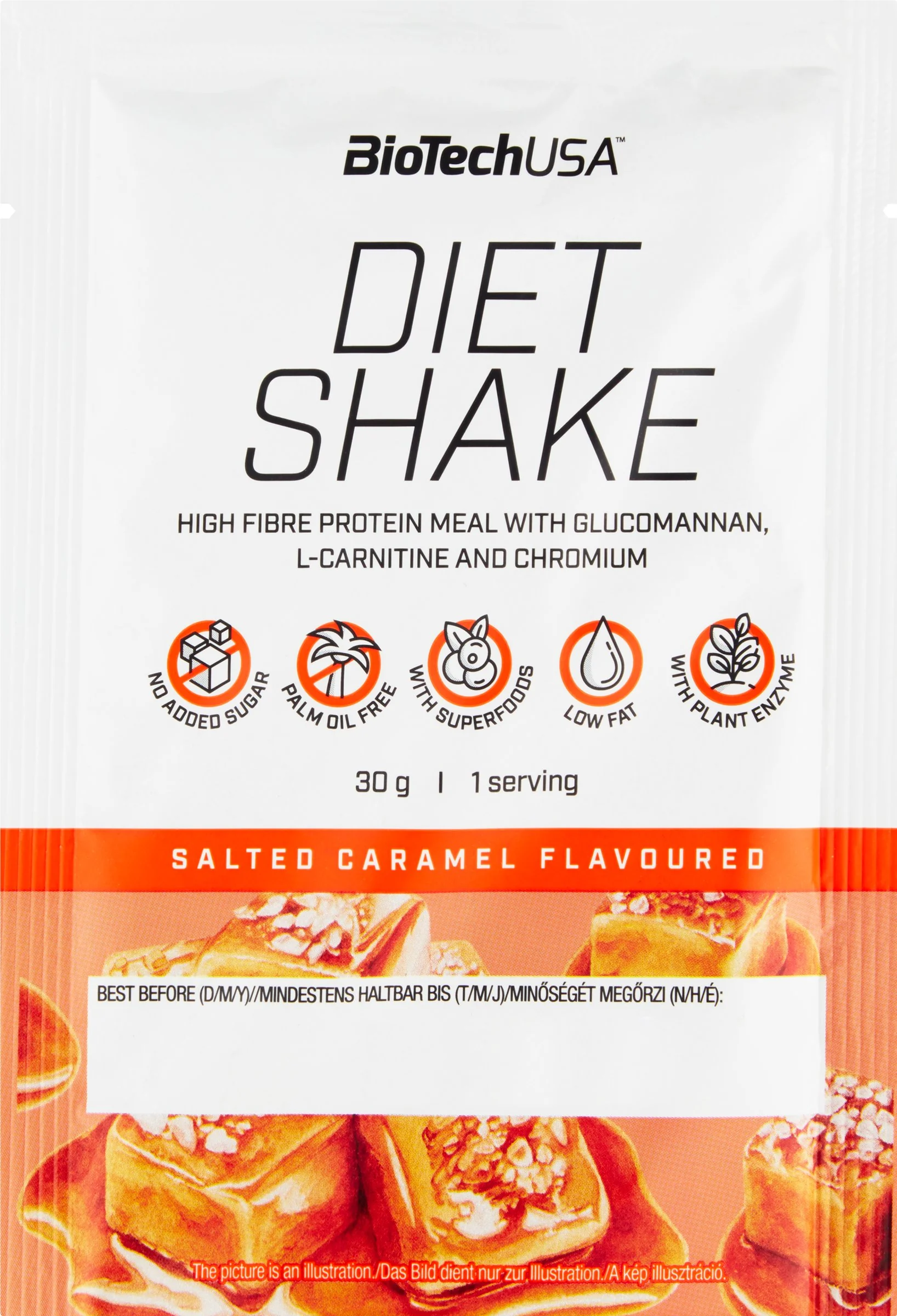 BioTechUSA DIET SHAKE slaný karamel 30 g