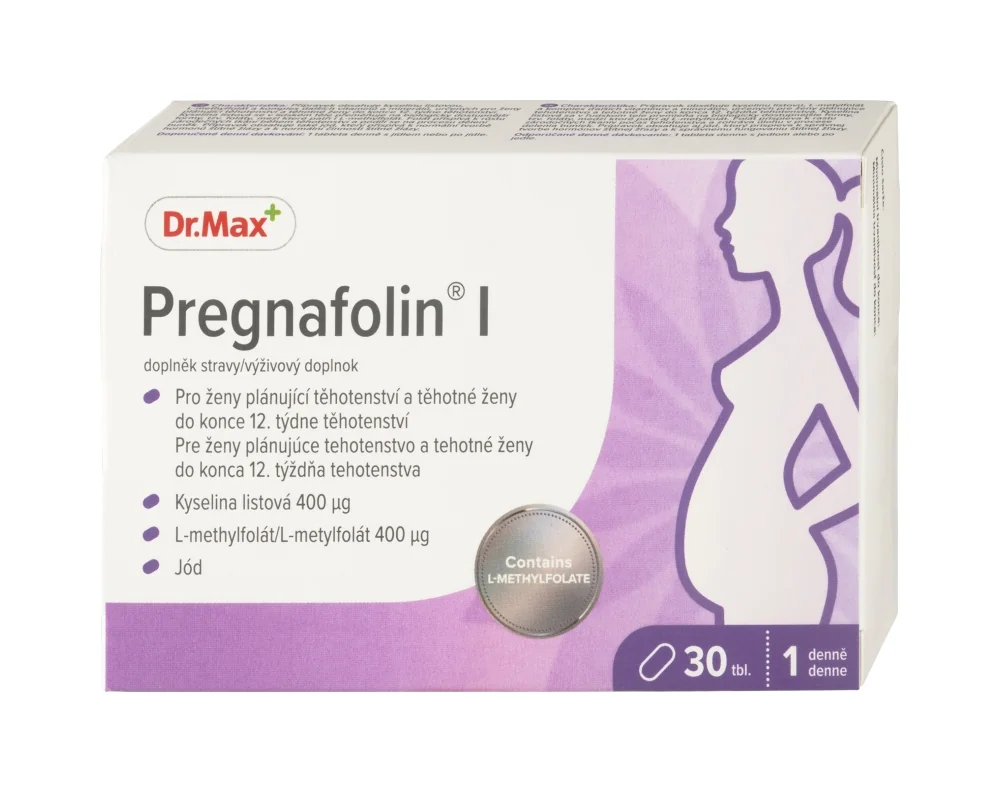 Dr. Max Pregnafolin I 1×30 tbl, výživový doplnok pre tehotné ženy