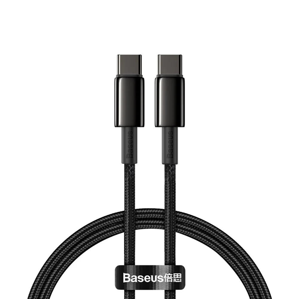 Baseus Data kábel USB-C / USB-C PD QC 100W 5A 1m, čierny 