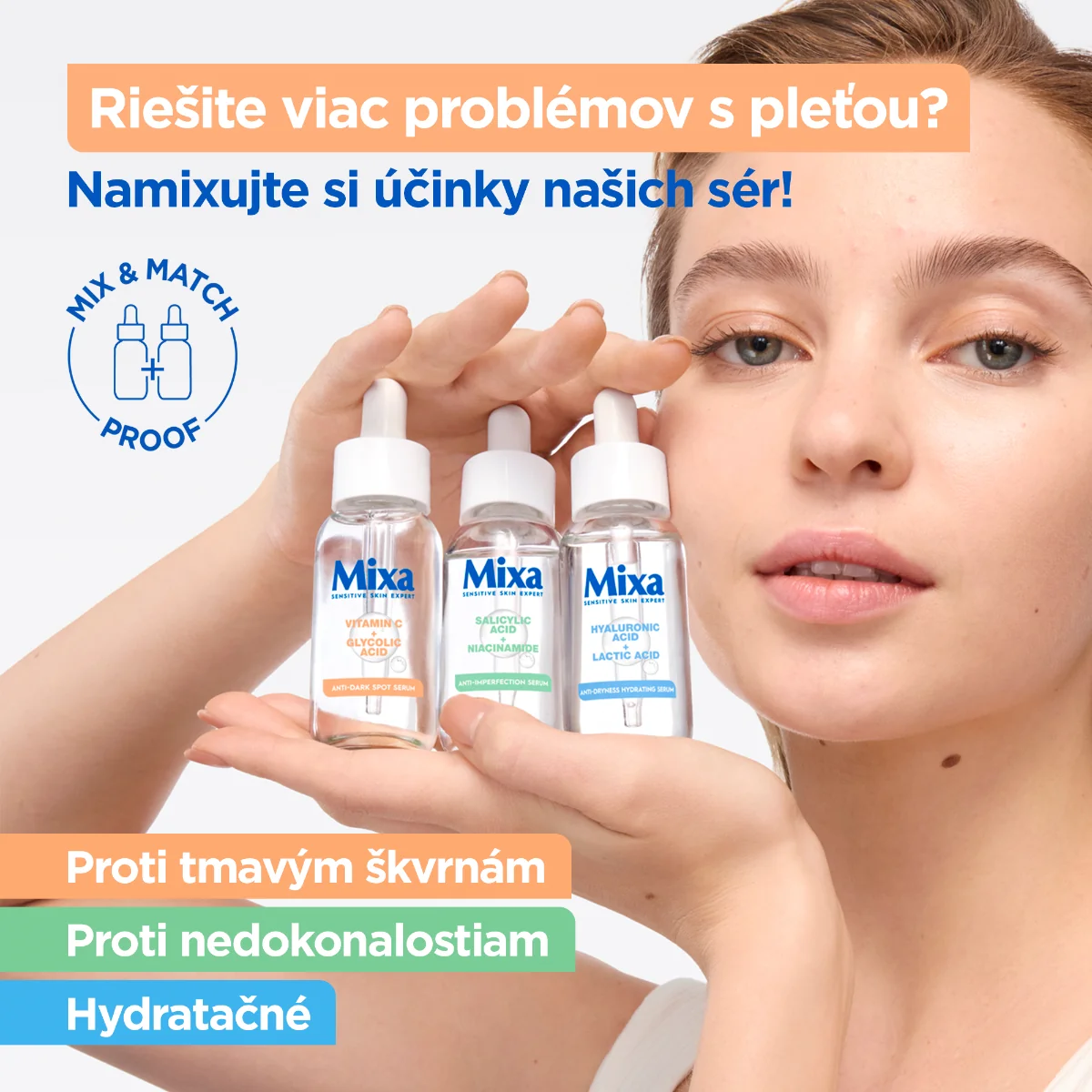 Mixa Sensitive Skin Expert sérum proti tmavým škvrnám 1×30 ml, sérum proti tmavým škvrnám