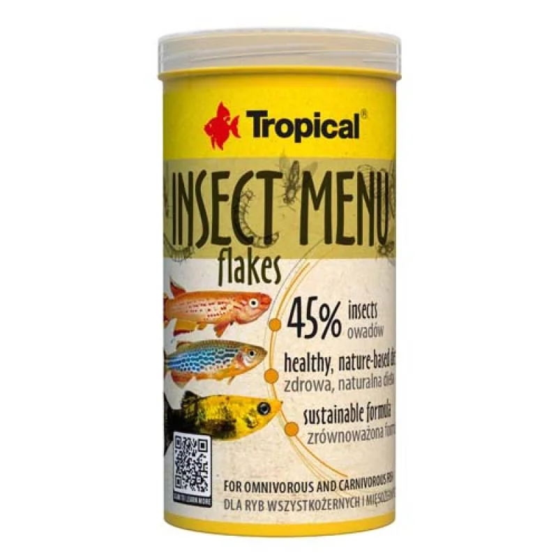 TROPICAL Insect Menu Flakes 250ml/50g krmivo pre ryby s vysokým obsahom hmyzu