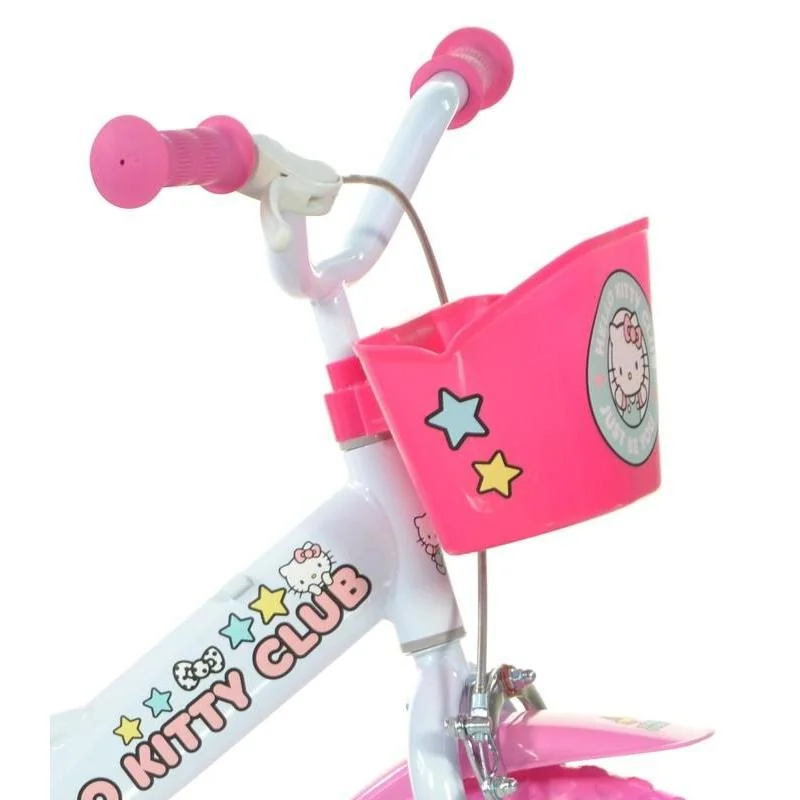 DINO BIKES - Detský bicykel 124RLHK2 - 12" Hello Kitty so sedačkou pre bábiku a košíkom 