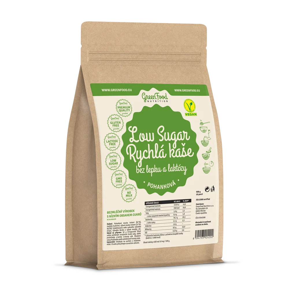 GreenFood Nutrition Low Sugar  kaša pohanková 500g