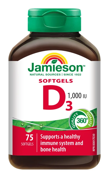 JAMIESON VITAMÍN D3 1000 IU 1×90 cps, vitamín d3