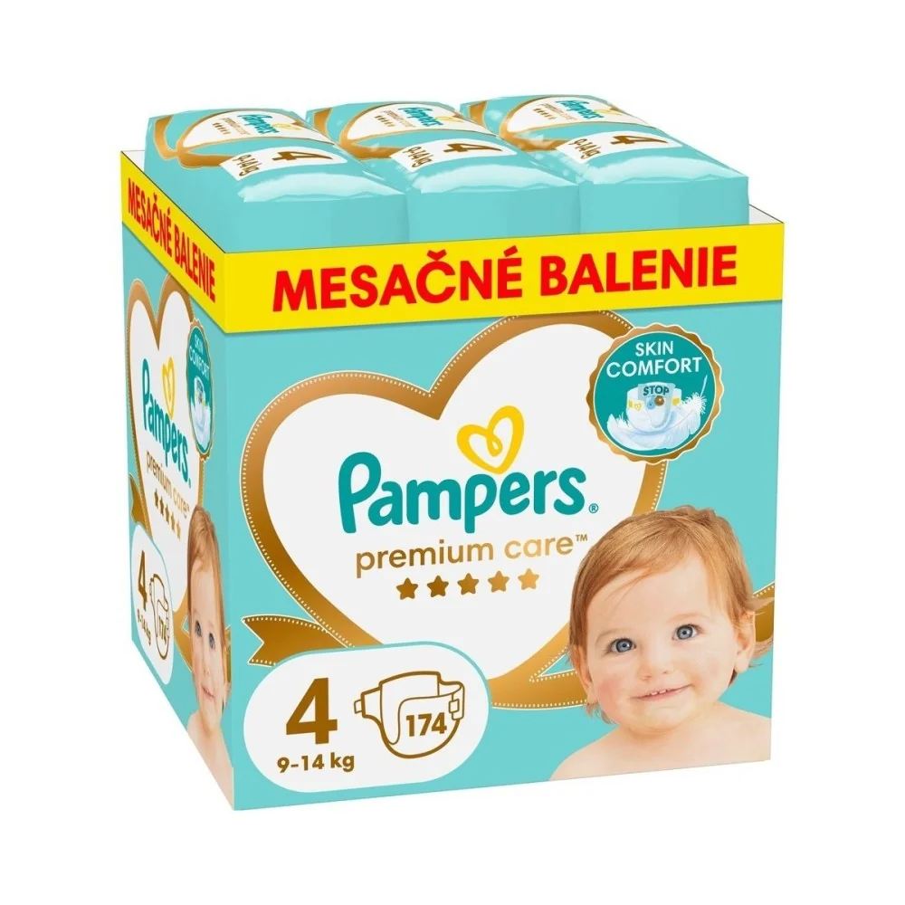 Pampers Premium MBP S4 174ks (9-14kg) 1×174 ks plienky