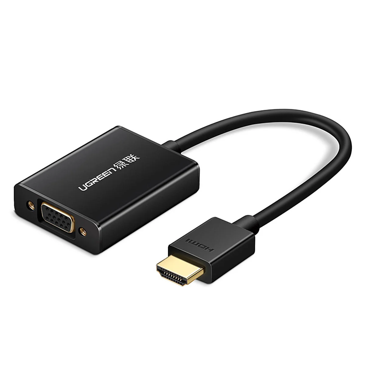 Ugreen MM102 adaptér HDMI / VGA, čierny