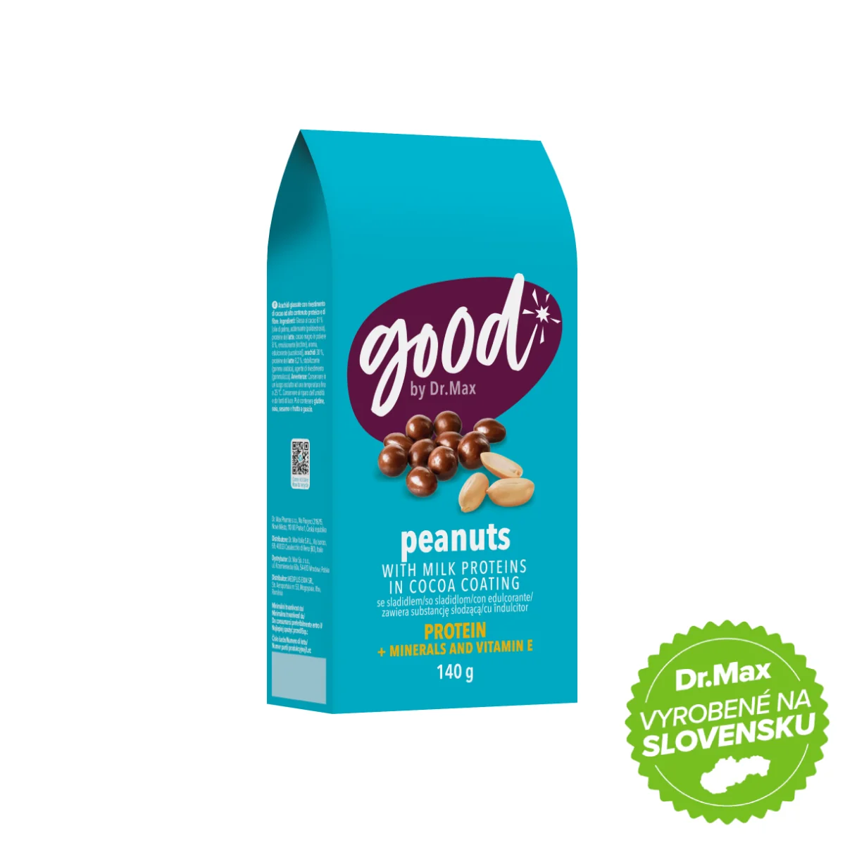 GOOD by Dr. Max Protein Snack Peanuts Cocoa 1×140 g, proteínový snack