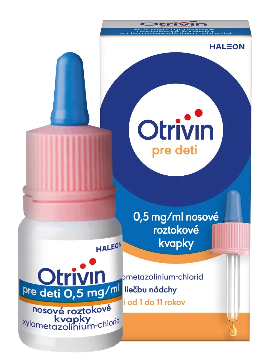 Otrivin 0,05% kvapky 1×10 ml, kvapky na upchatý nos pre deti