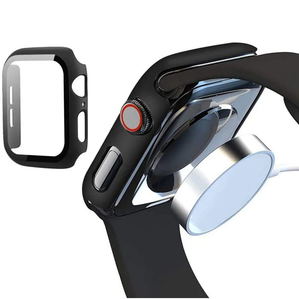 Tech-Protect Defense 360 puzdro s ochranným sklom na Apple Watch 7 41m m, čierne