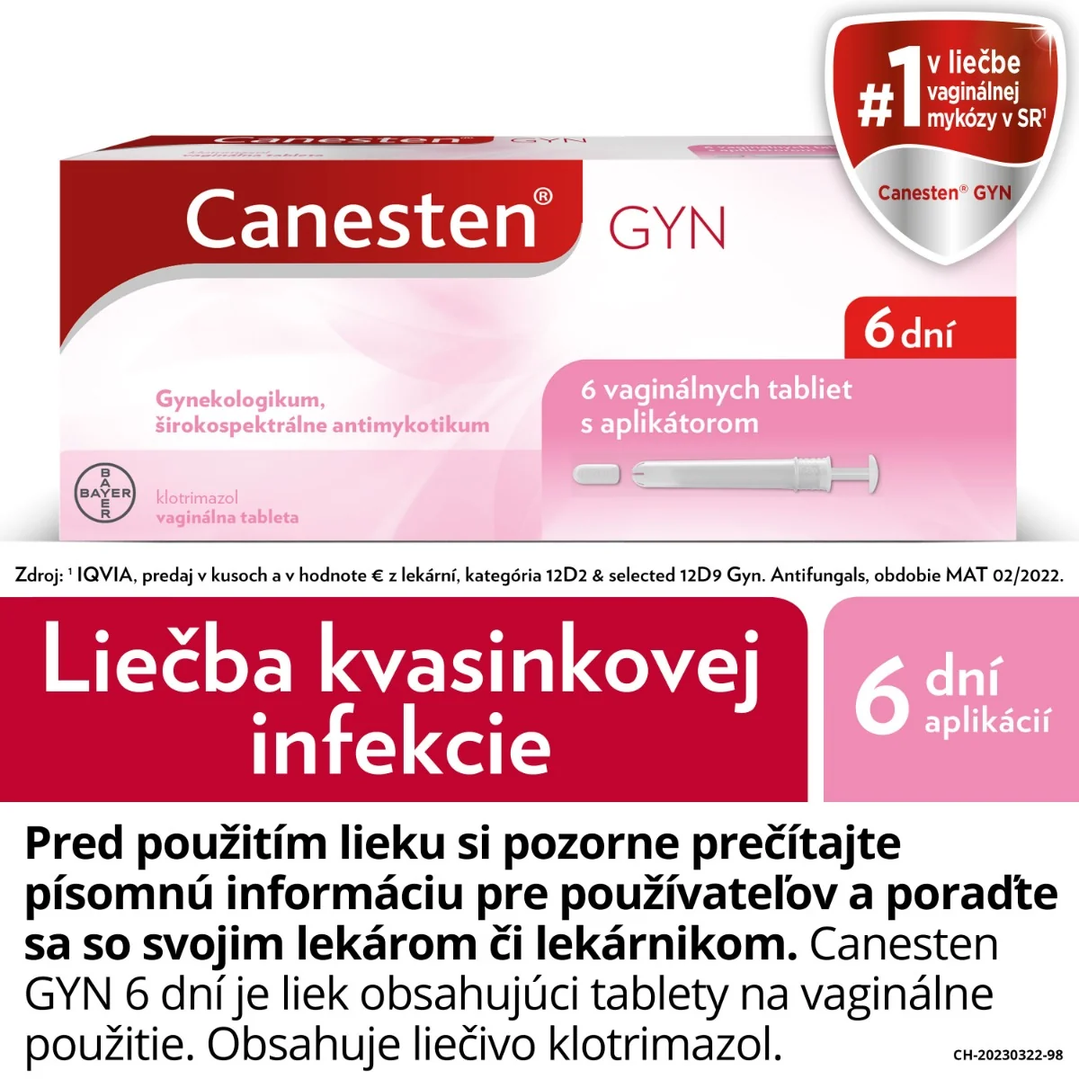 Canesten GYN 6 dní