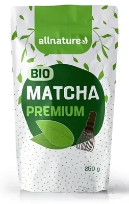 Allnature Matcha Premium BIO 250 g 1×250 g, čaj matcha