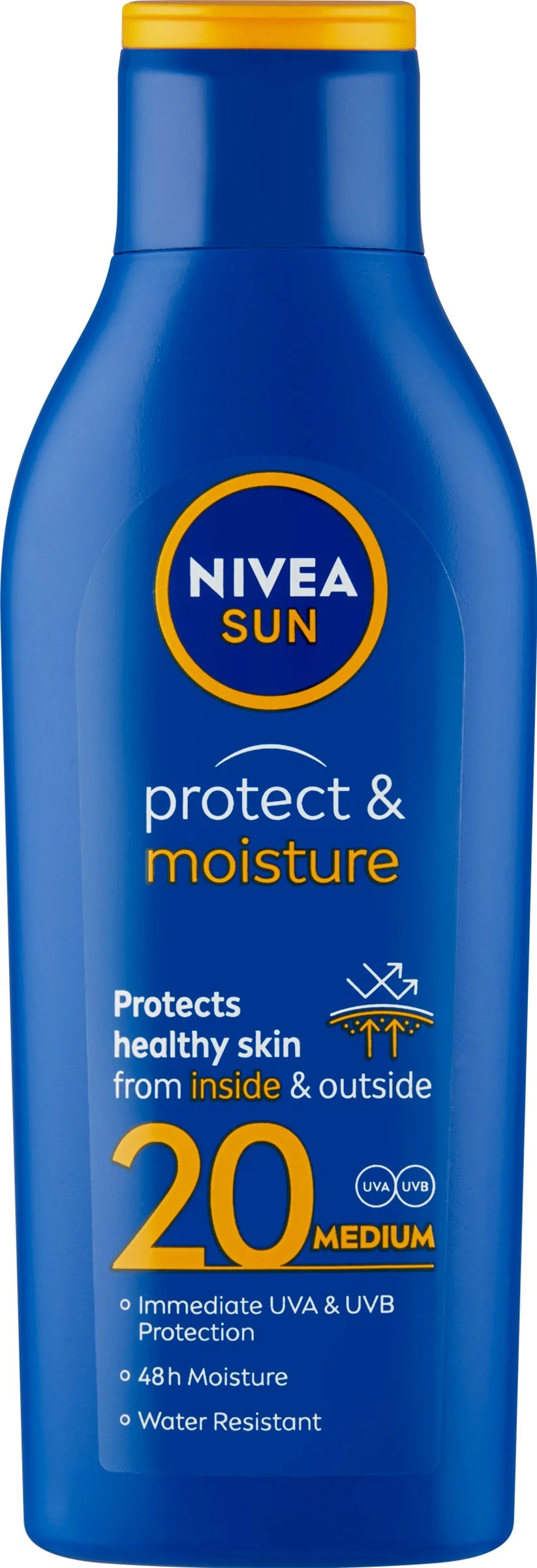 Nivea Sun Hydratačné mlieko na opaľovanie OF20 1×200 ml, hydratačné mlieko na opaľovanie