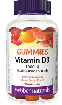 WEBBER NATURALS Vitamín D3 Gummies 1000 IU