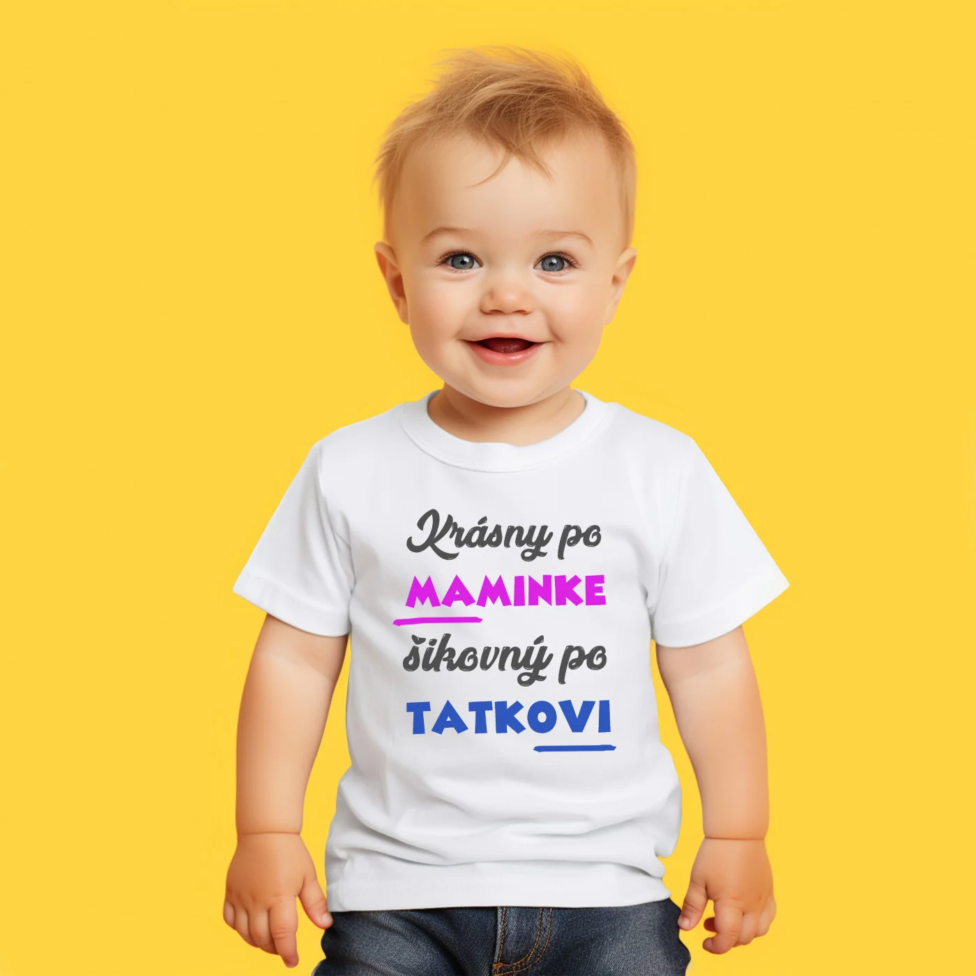 Boodyy Tričko s krátkym rukávom Krásny po maminke, šikovný po tatkovi 116 (5-6 rokov) 1036-338408