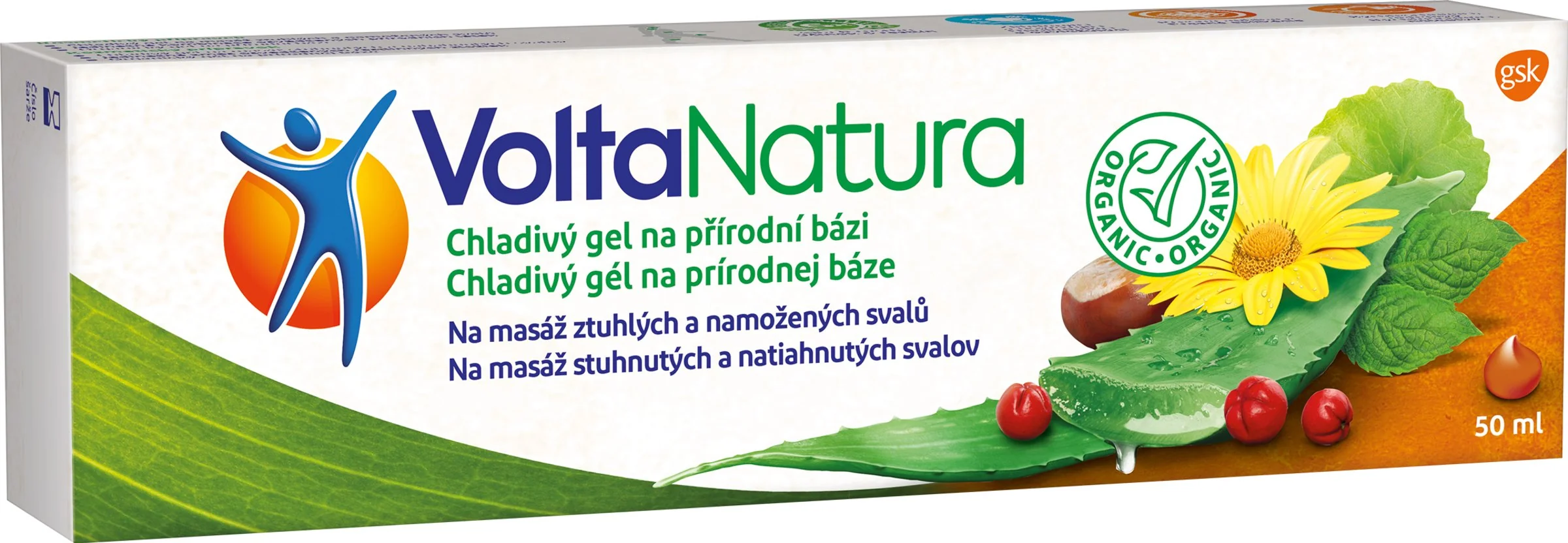 VoltaNatura chladivý masážny gél 1x50 ml, gél na natiahnuté a stuhnuté svaly