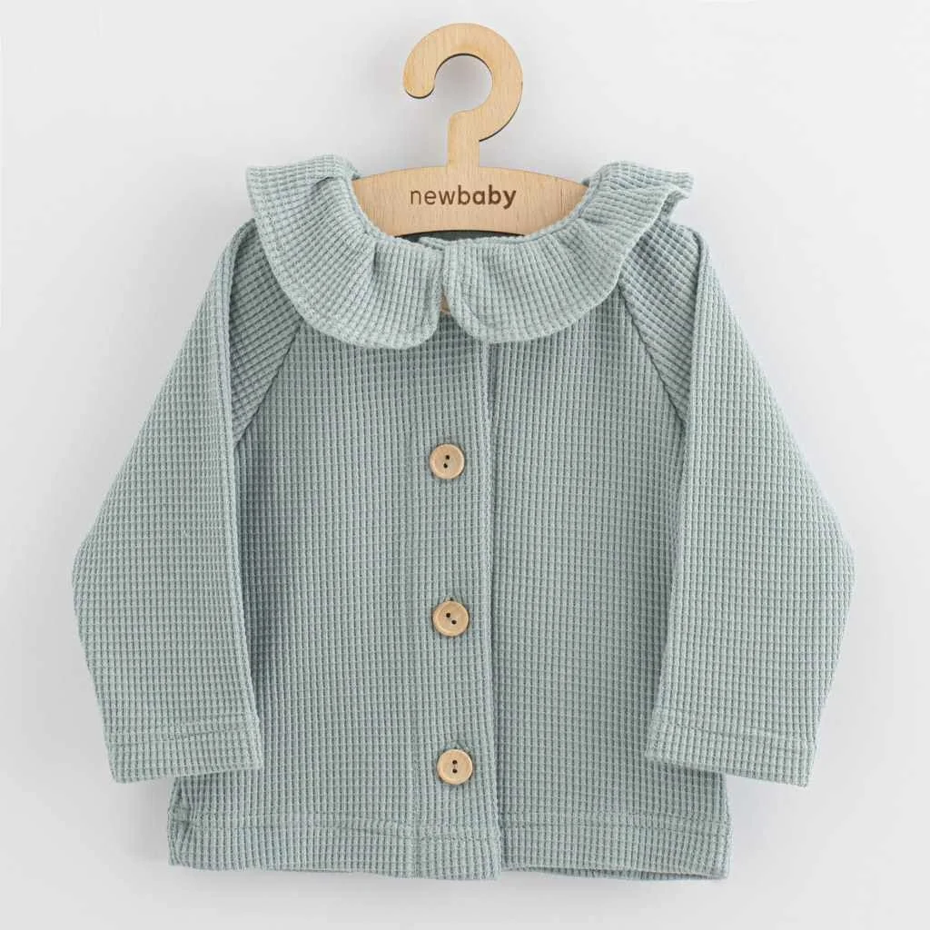 Dojčenský kabátik na gombíky New Baby Luxury clothing Laura sivý 80 (9-12m), 20C54985