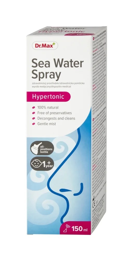 Dr. Max Sea Water Spray Hypertonic 1×150 ml, sprej na vyplachovanie nosa