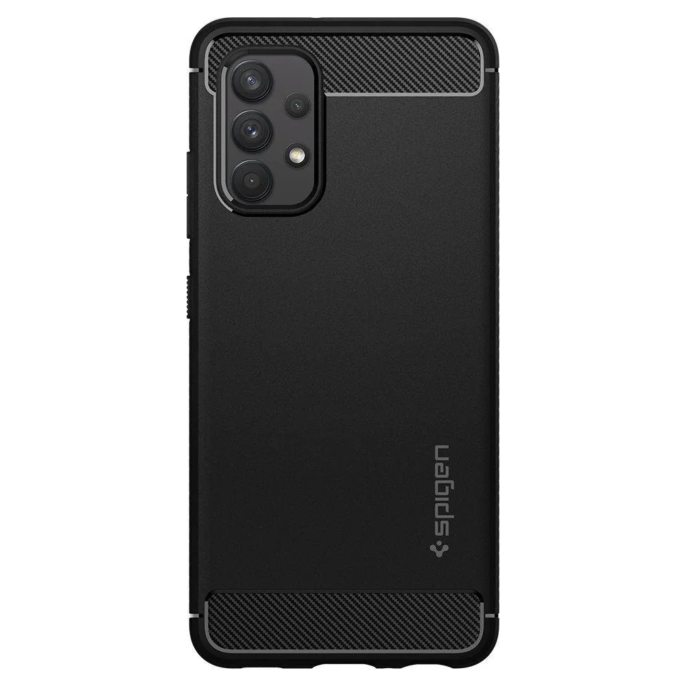 Spigen Rugged Armor silikónový kryt na Samsung Galaxy A52 5G/4G, čierny y