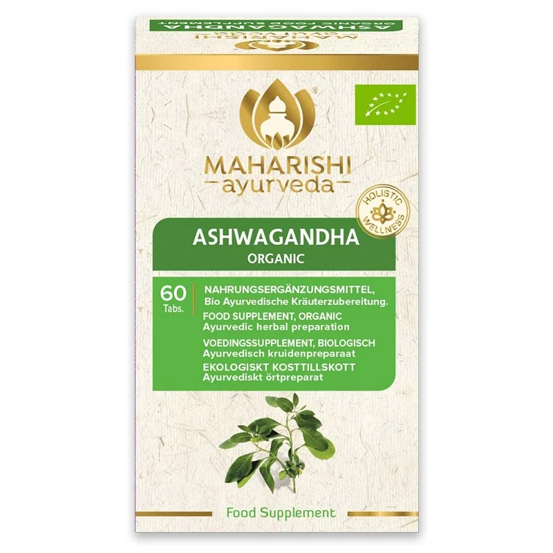 Maharishi Ayurveda Ashwagandha energia, vitalita, sex, 60 tabliet, BIO 