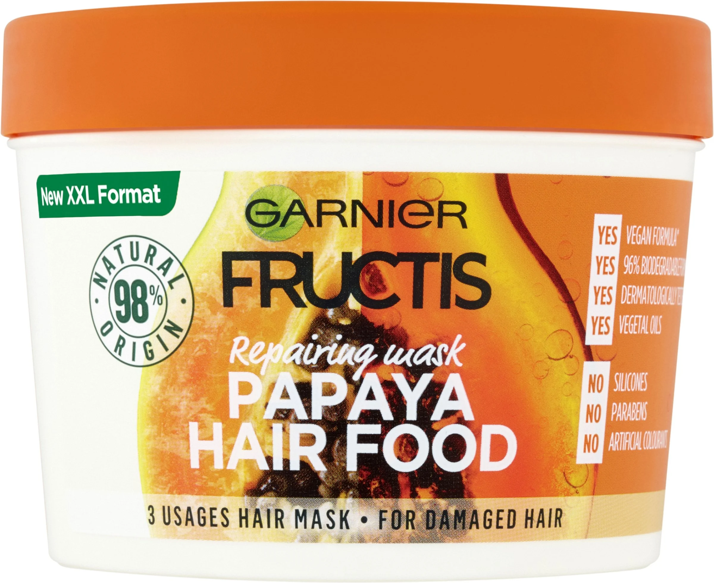 Garnier Fructis Hair Food Papaya regeneračná maska na poškodené vlasy, 400 ml