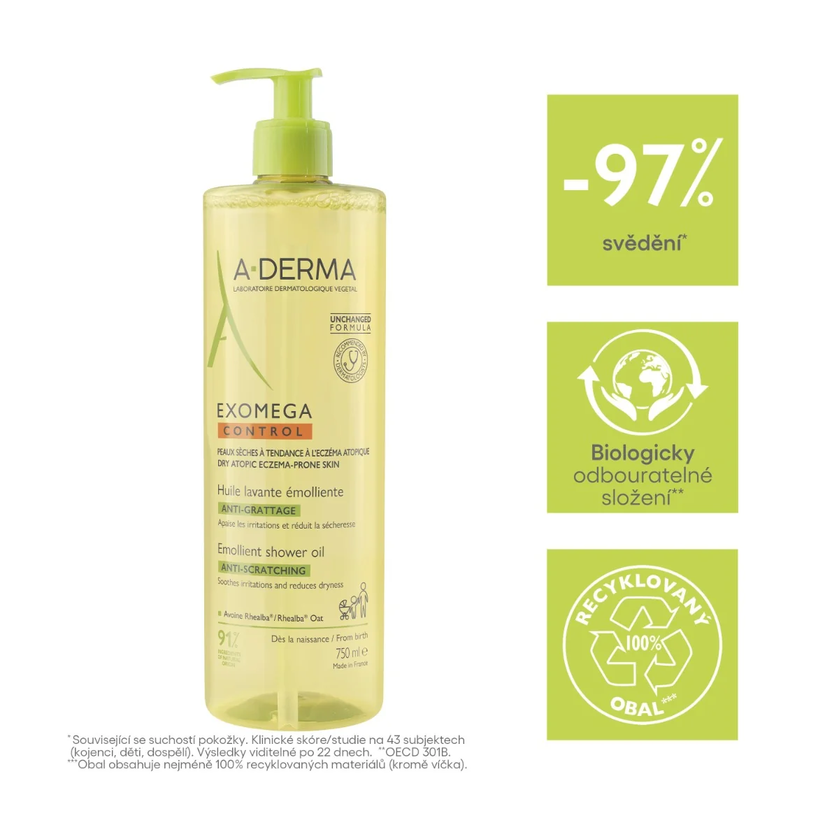 A-DERMA EXOMEGA CONTROL Sprchový olej