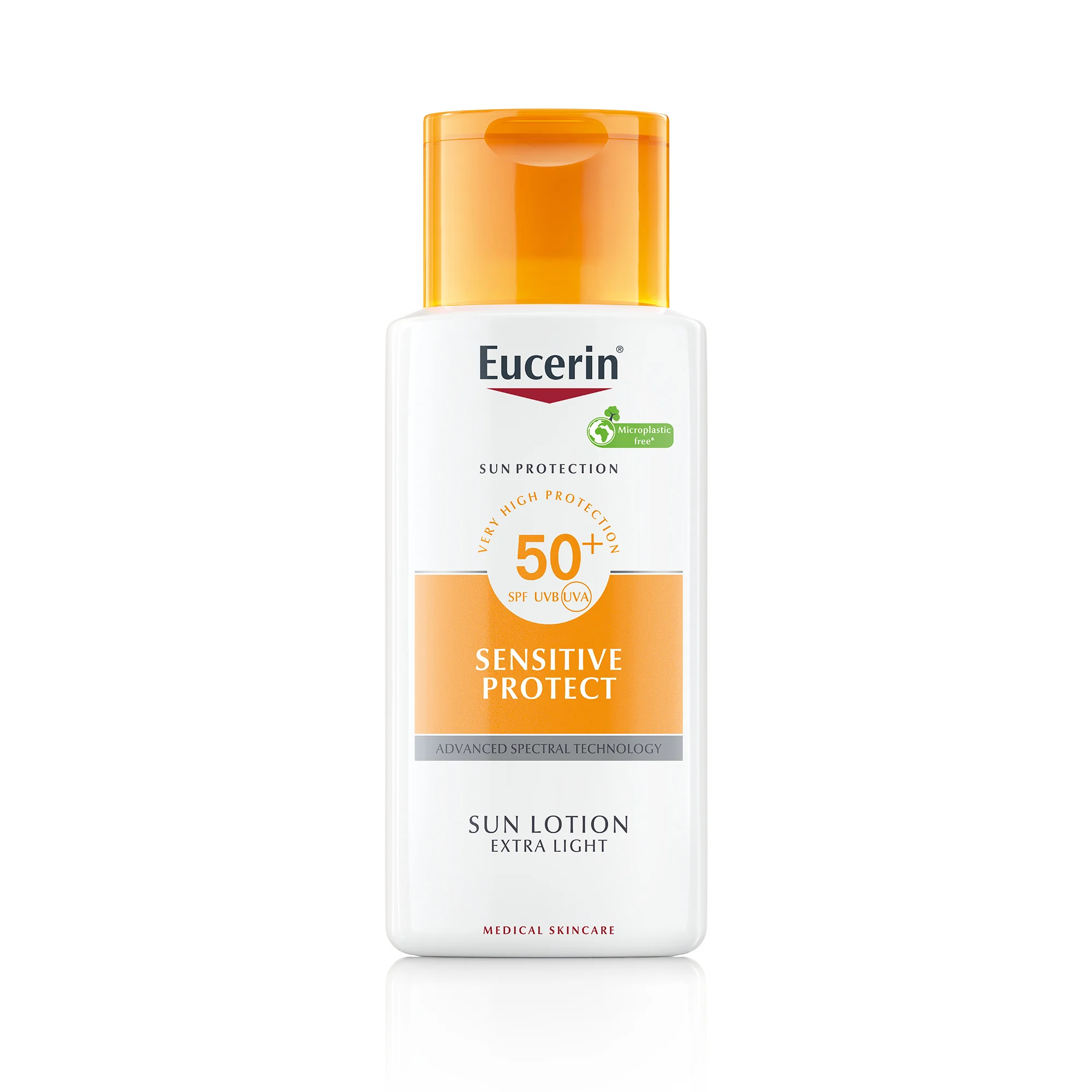 Eucerin SUN Extra ľahké telové mlieko SENSITIVE PROTECT SPF 50+, 150 ml