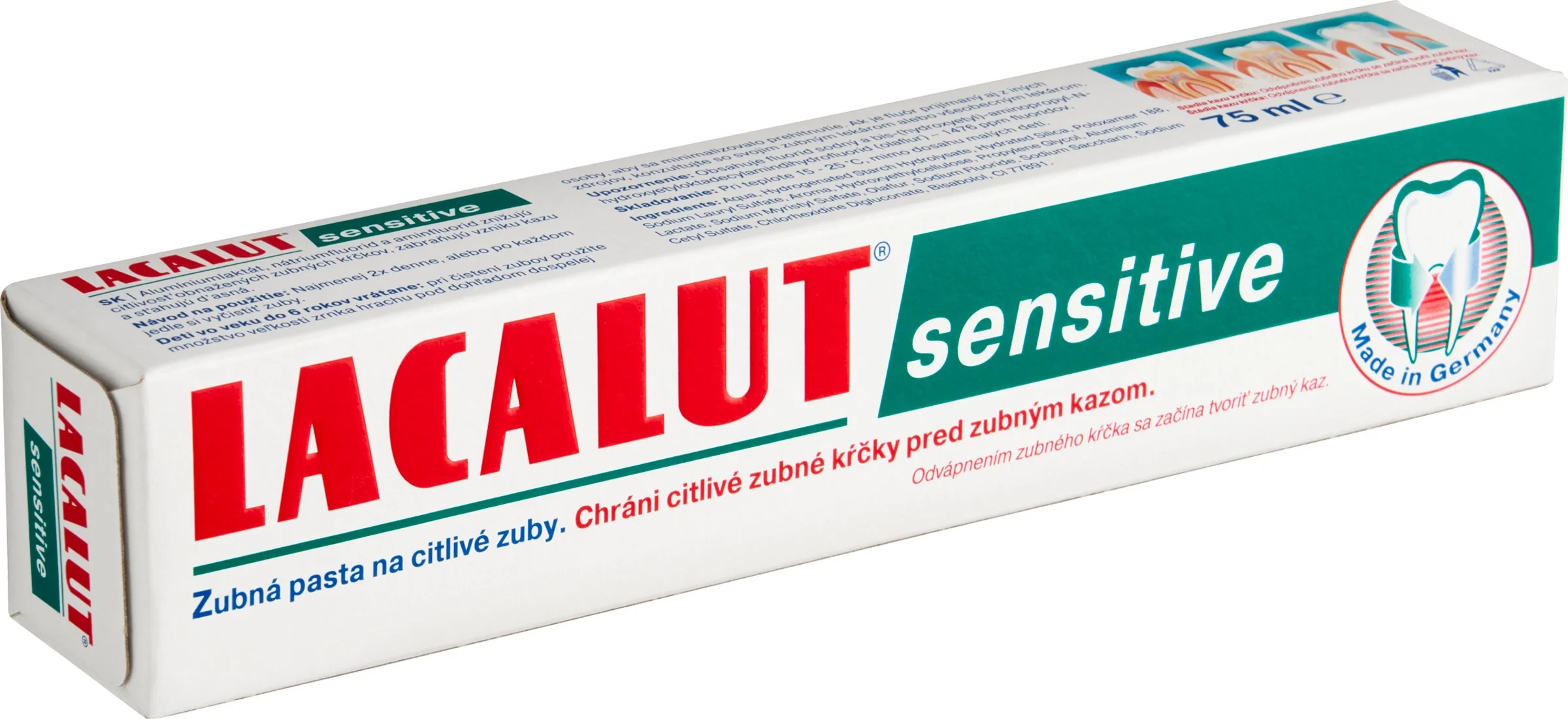 LACALUT SENSITIVE ZUBNÁ PASTA NA CITLIVÉ ZUBY 1×75 ml, pasta