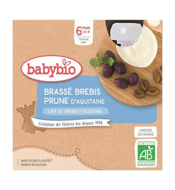 BABYBIO Desiata z ovčieho mlieka slivka (4x 85 g)