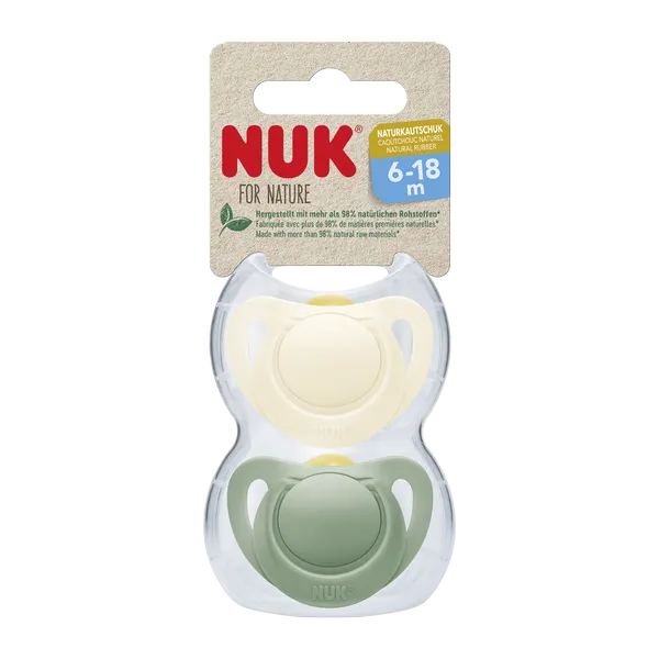 NUK for NATURE BOX cumlík latex 6-18m 1×2 ks, cumlík