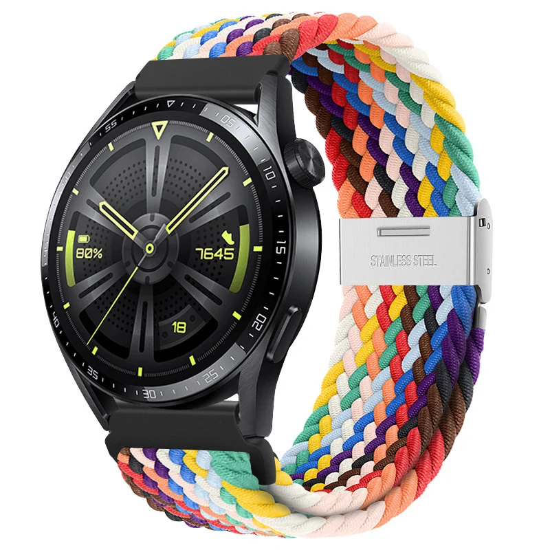 BStrap Elastic Nylon 2 remienok na Xiaomi Amazfit GTR Mini rainbow