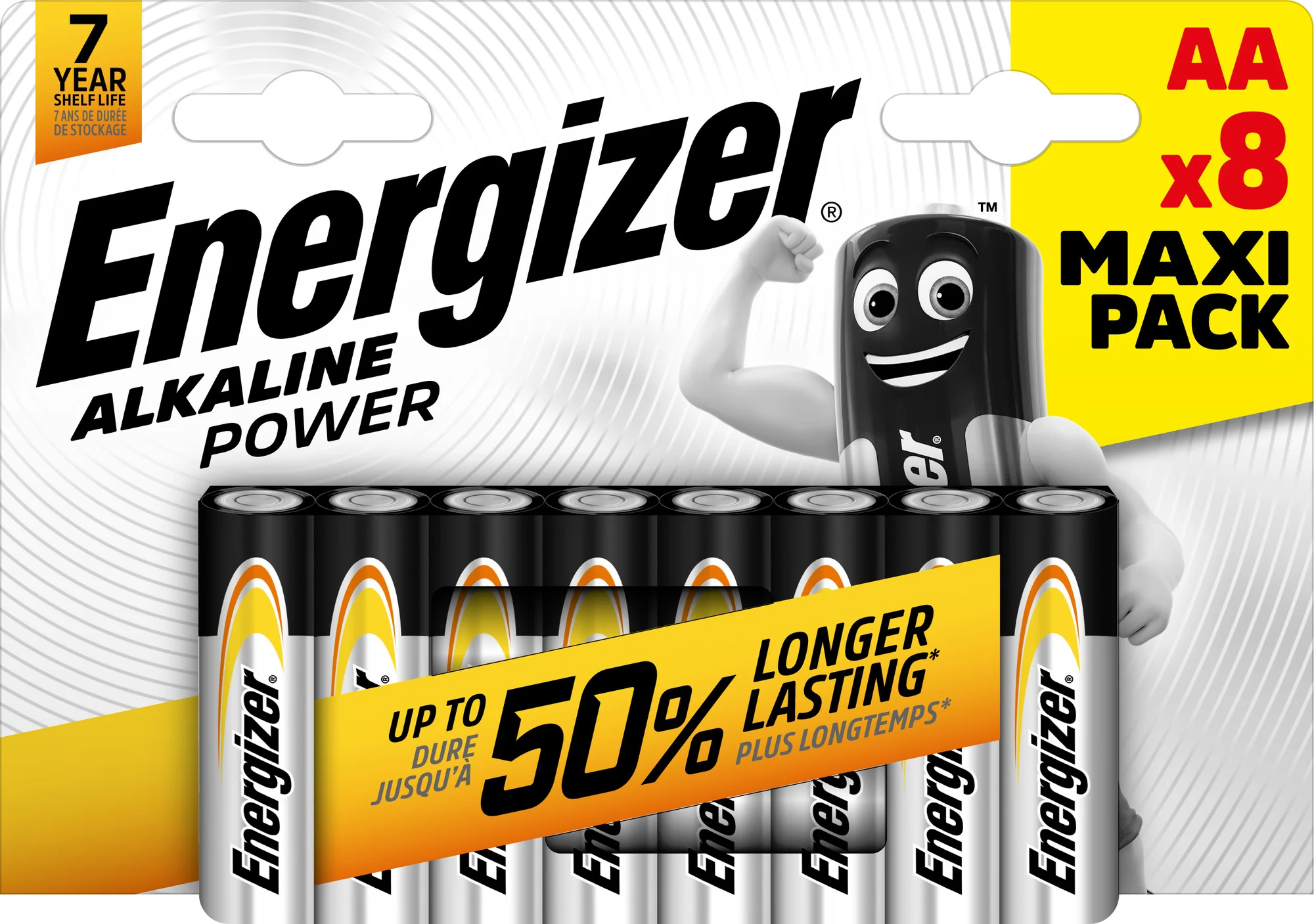 Energizer Alkaline Power AA/LR6 E91 BP 8 alkalické tužkové batérie 8ks 7638900410686