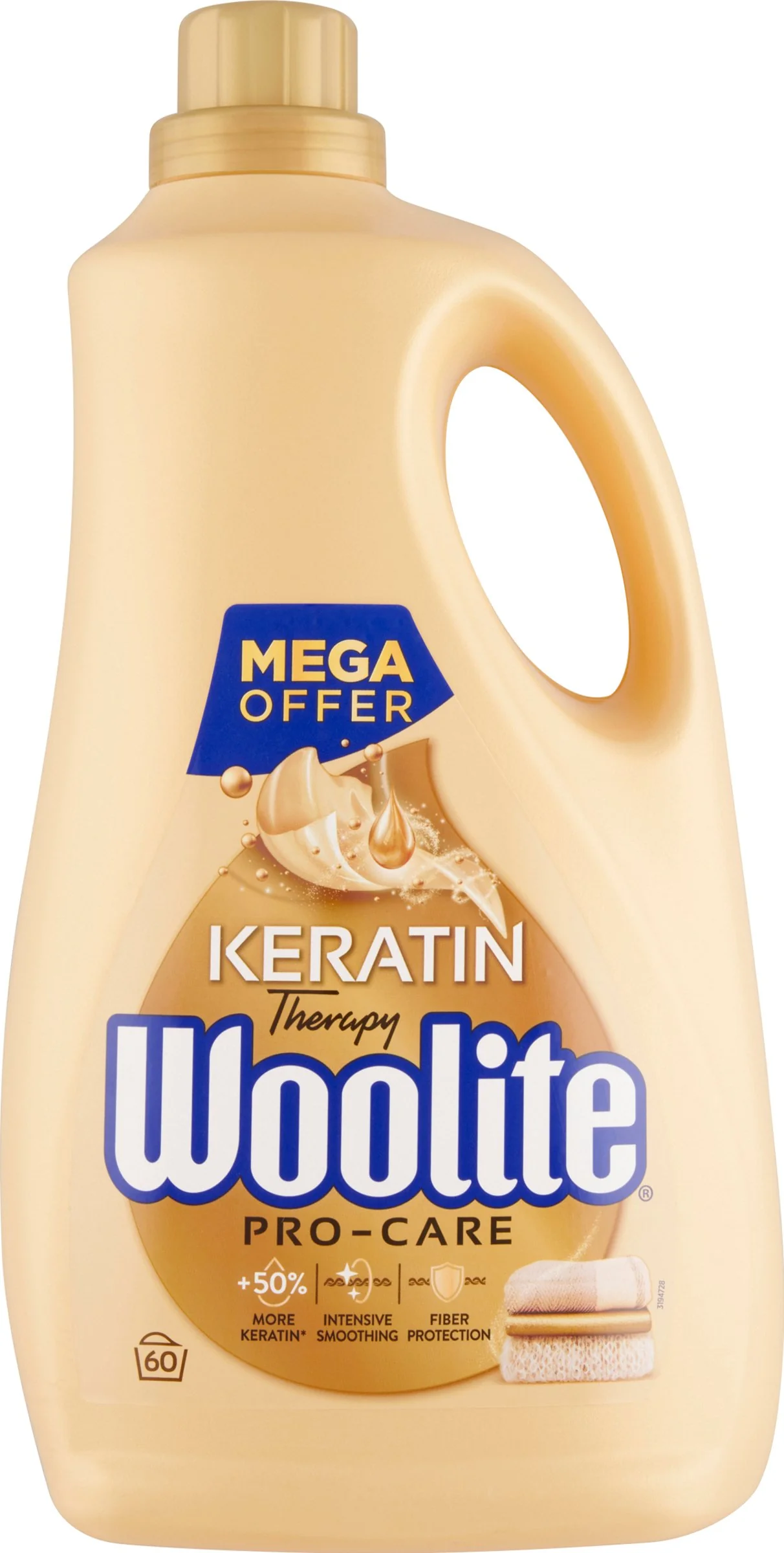 Woolite Pro-Care s keratínom pracích dávok 1×3600 ml, prací gél