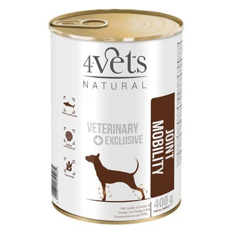 4Vets NATURAL VETERINARY EXCLUSIVE JOINT MOBILITY 400g pre psov na kĺby a mobilitu