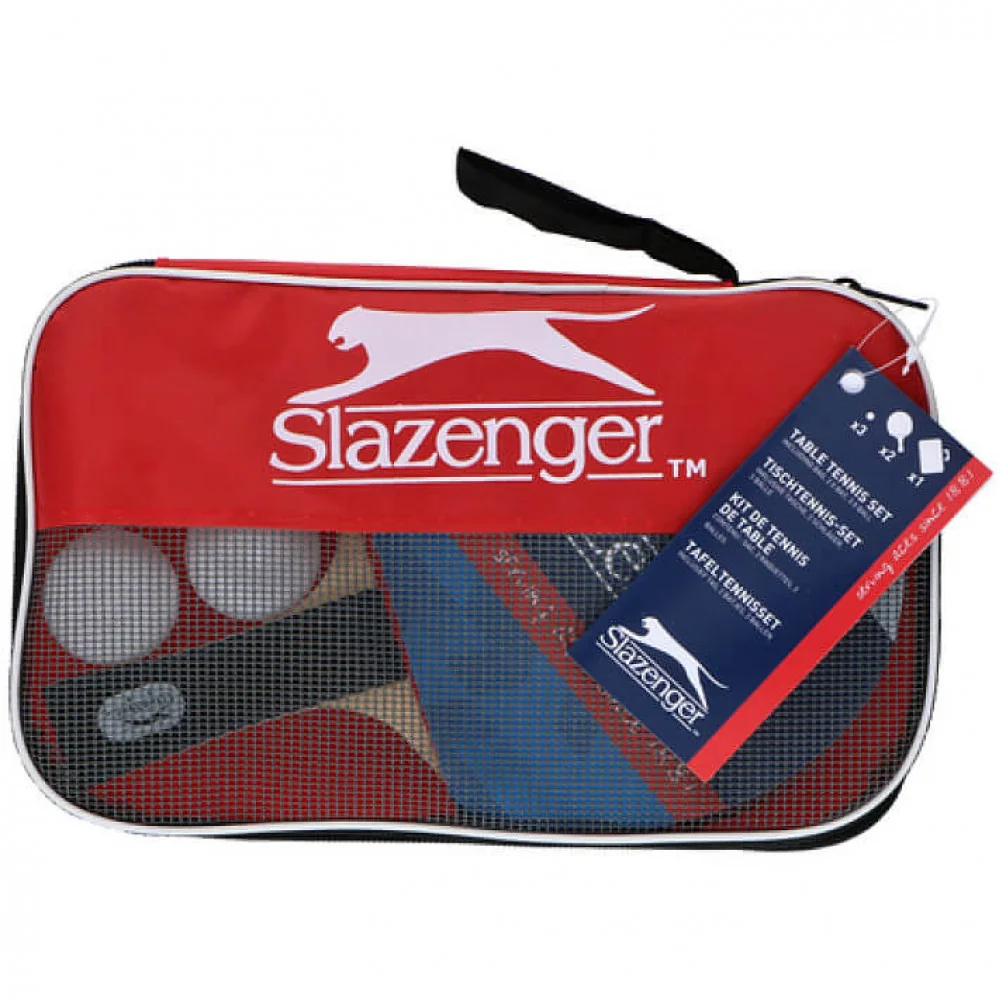 Set na stolný tenis rakety Ping-Pong Slazenger 2x Raketa 3x loptičky-MOVEO 