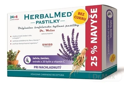 HERBALMED PASTILKY BEZ CUKRU - Dr.Weiss